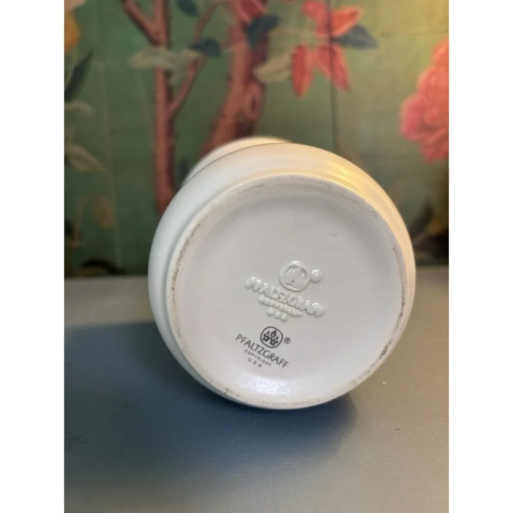 Pfaltzgraff Tea Rose Utensil Crock Floral Stoneware Grandmillennial Kitchen
